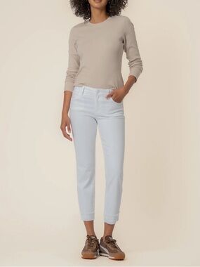 Kut from the Kloth Amy Optic White Cropped Jeans 10